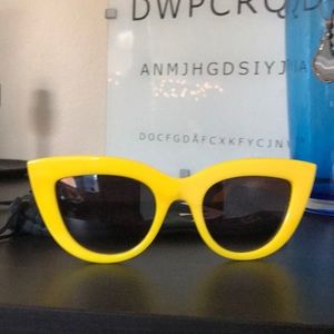 Yellow Cat Eye Sunglasses